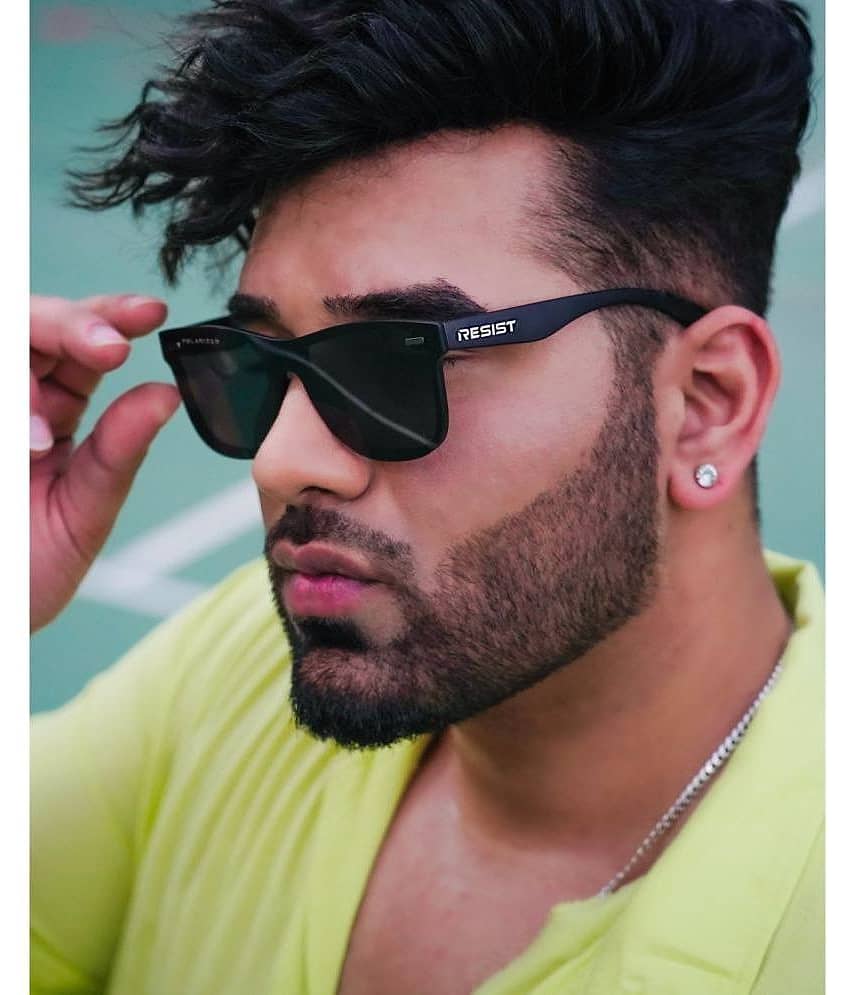 RESIST EYEWEAR Black Rectangular Sunglasses ( Pack of 1 ) - Sunglasses | Buy online on ZillyBuy