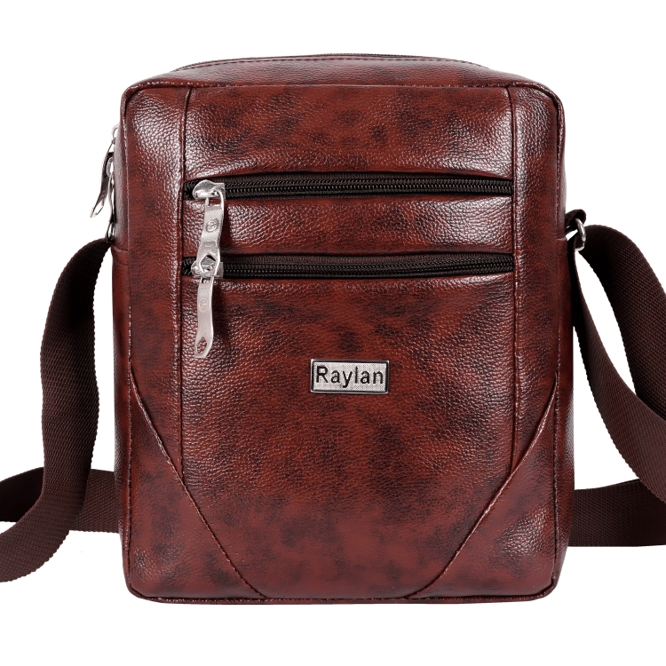 Raylan Brown Textured Messenger Bag - Handbags | Buy online on ZillyBuy