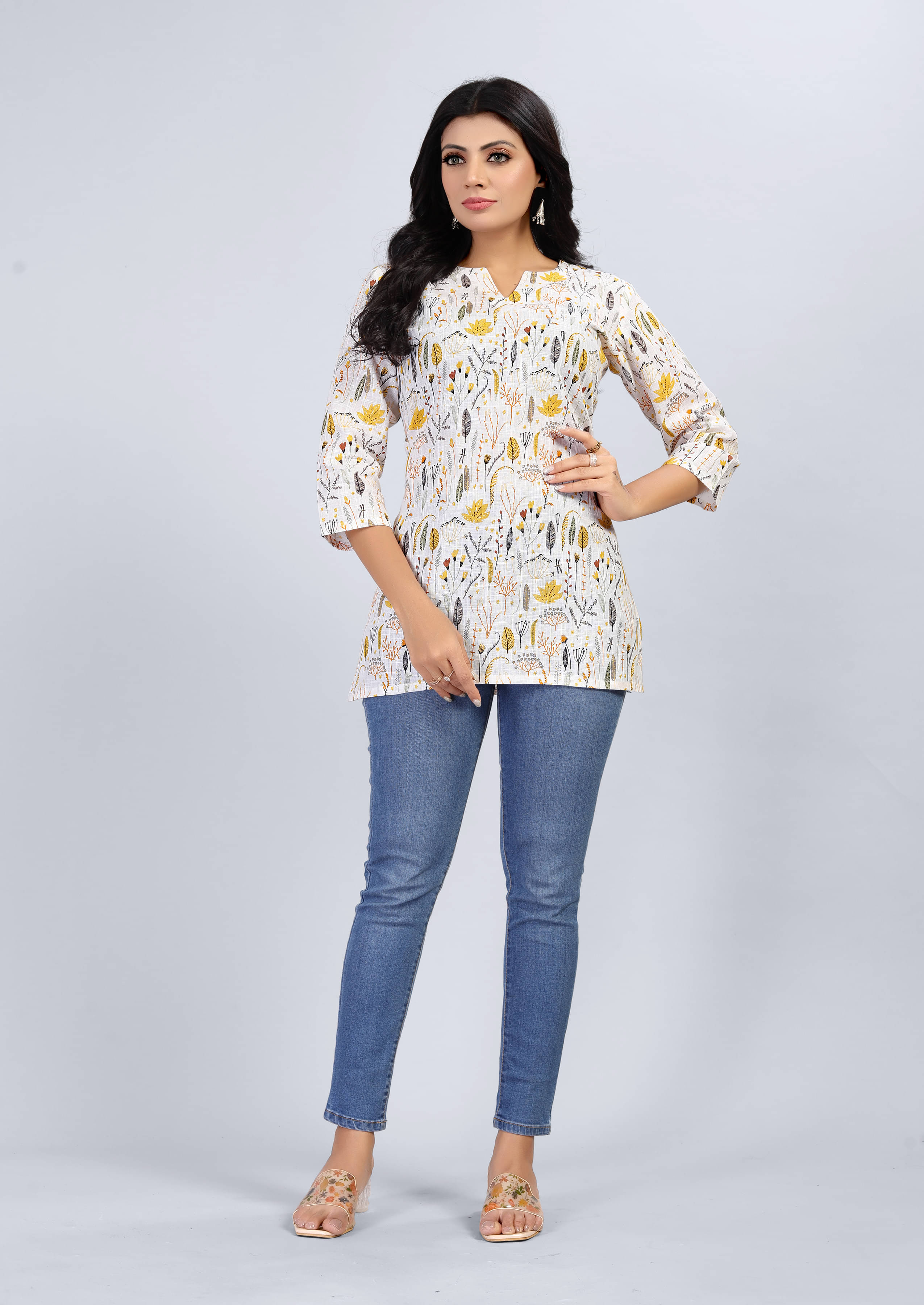     			Linen Short Kurti For Women (Pack of 1)