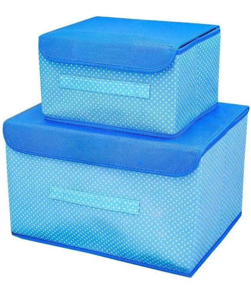 Sunesh creation - Foldable Non Woven Clothes Organisers Box (Pack of 2)