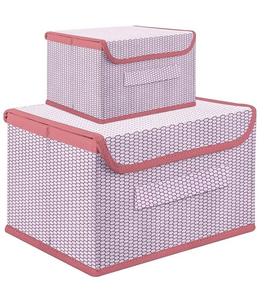 Sunesh creation - Foldable Non Woven Clothes Organisers Box (Pack of 2)