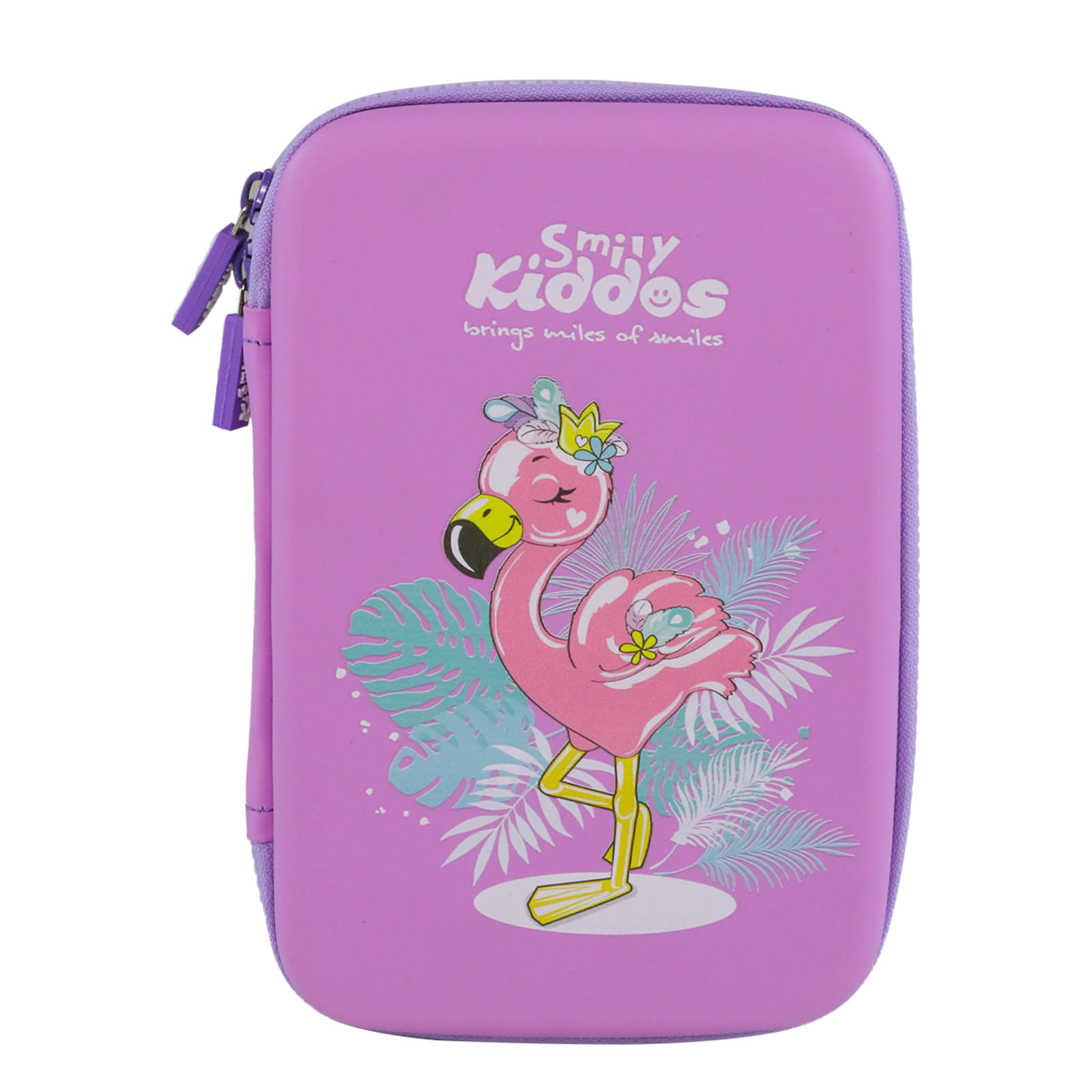 Single compartment Eva pencil case - Flamingo Theme purple Single compartment Eva pencil case - Flamingo Theme purple