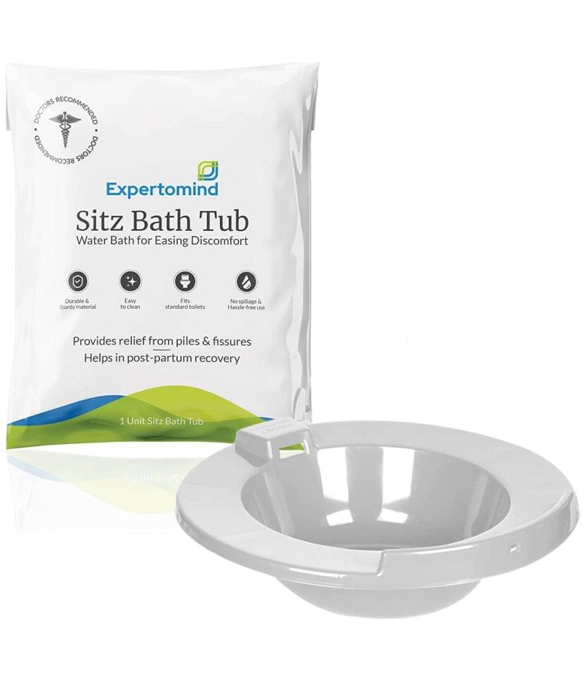     			Sitz Bath Tub for Fissure by EXPERTOMIND | Sitz Bath Tub for Piles Pain Relief With Air Pressure Pump Recovery from Pain, Hemorrhoids & Postpartum