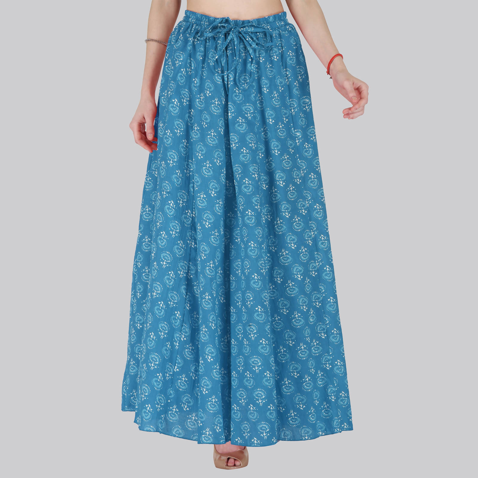     			Sttoffa Turquoise Cotton Women's Broomstick Skirt ( Pack of 1 )