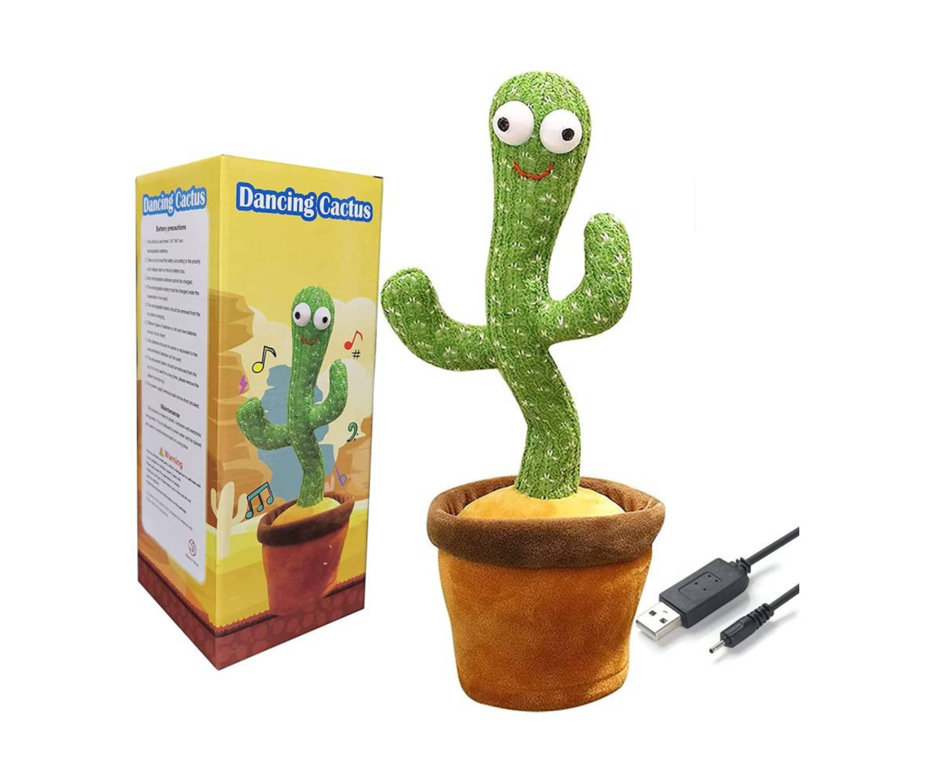     			Suntap Dancing Cactus Talking Toy,USB Charging Cactus Plush Toy,Dance & Singing (50+Songs) Made In INDIA