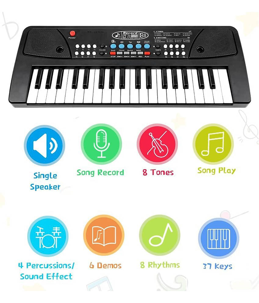 Suntap Kids Keyboard Piano 37 Keys Piano for Kids Electronic Piano with Microphone Musical Toys for 3 4 5 6 Year Old Boys Girls Gifts Age 3-5