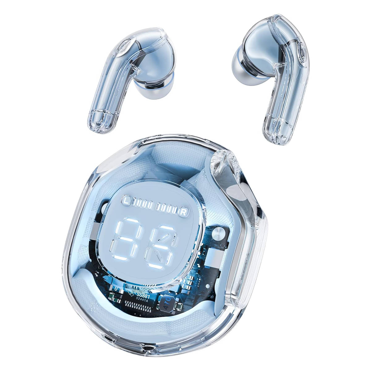     			Tecsox Ultrapod Pro In Ear Bluetooth Earbuds | 5 Hr PlayTime | IPX4(Splash Proof) Powerfull Bass TWS-Bluetooth Headphone V 5.1 Blue