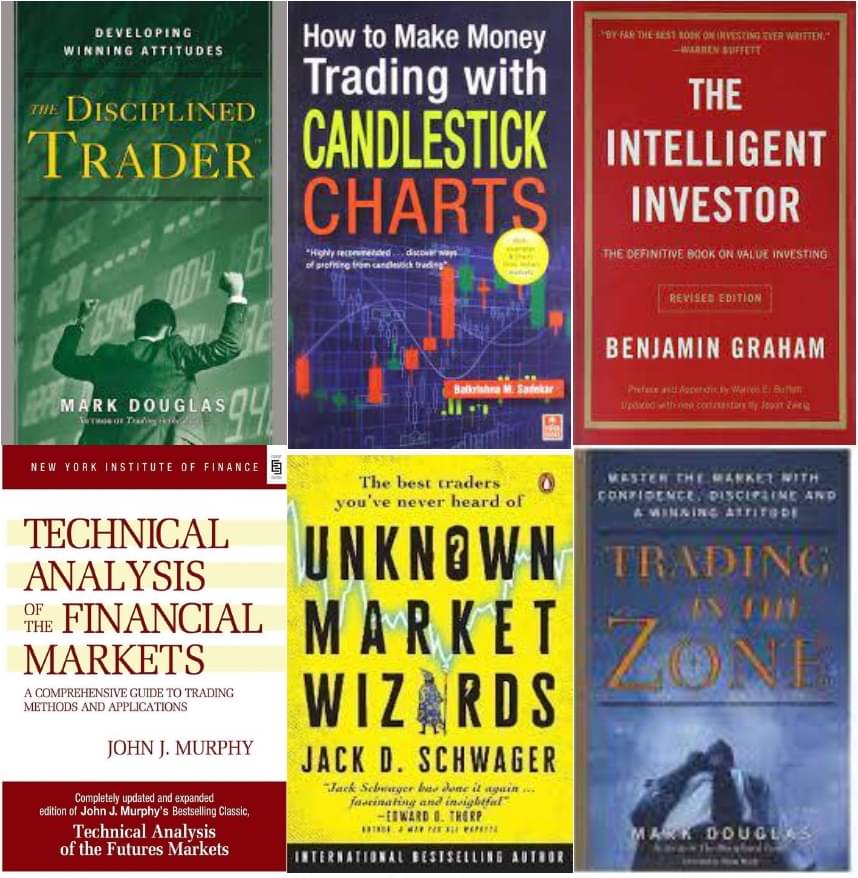 The Disciplined Trader + How to Make Money Trading with Candlestick Charts + Trading In The Zone +Unknown Market Wizards + Technical Analysis of the Financial Markets + The Intelligent Investor The Disciplined Trader + How to Make Money Trading with Candlestick Charts + Trading In The Zone +Unknown Market Wizards + Technical Analysis of the Financial Markets + The Intelligent Investor