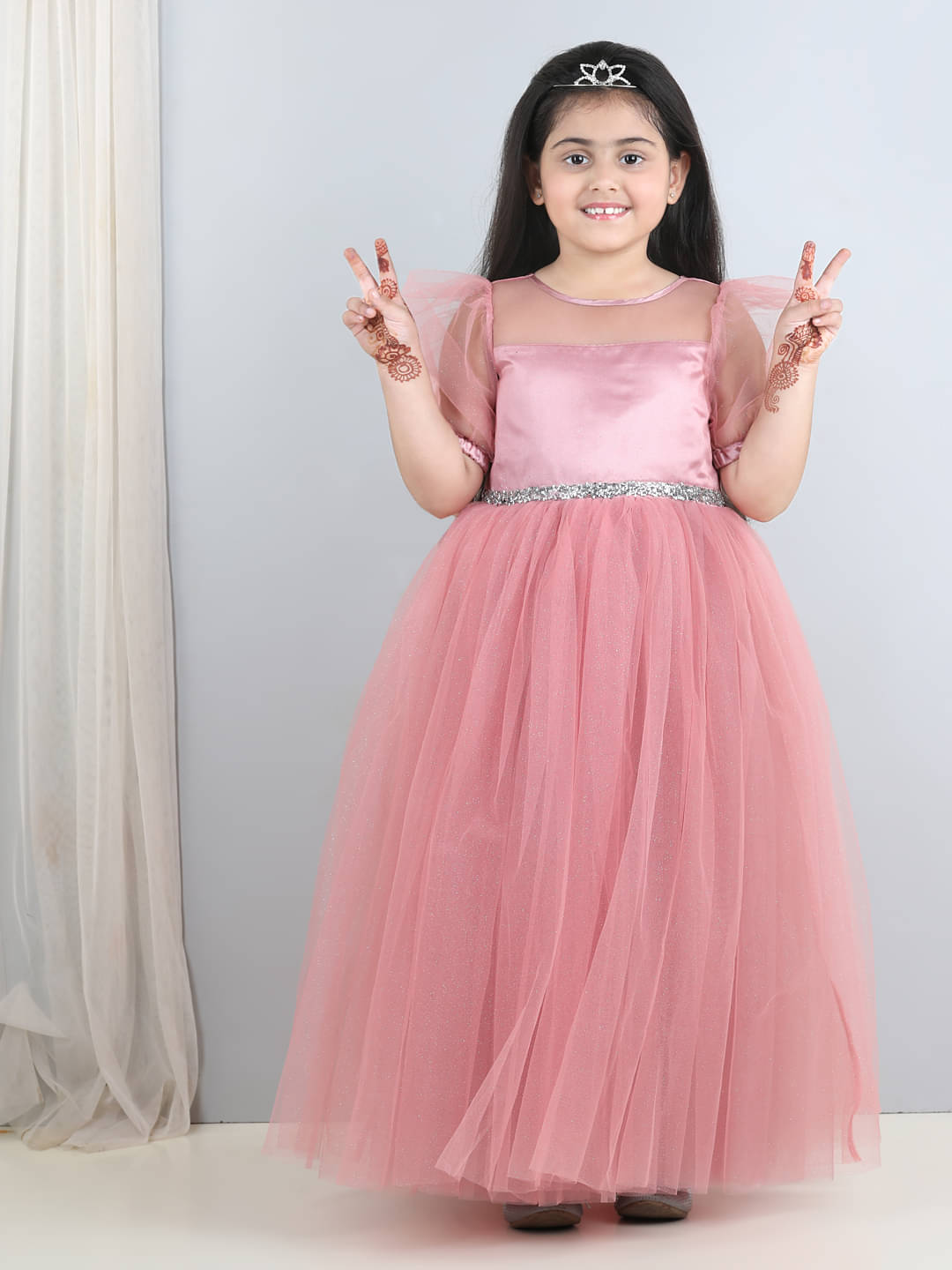 Toy Balloon Kids Net Fit And Flare Dress For Girls ( Pack of 1 , Pink ) Toy Balloon Kids Net Fit And Flare Dress For Girls ( Pack of 1 , Pink )