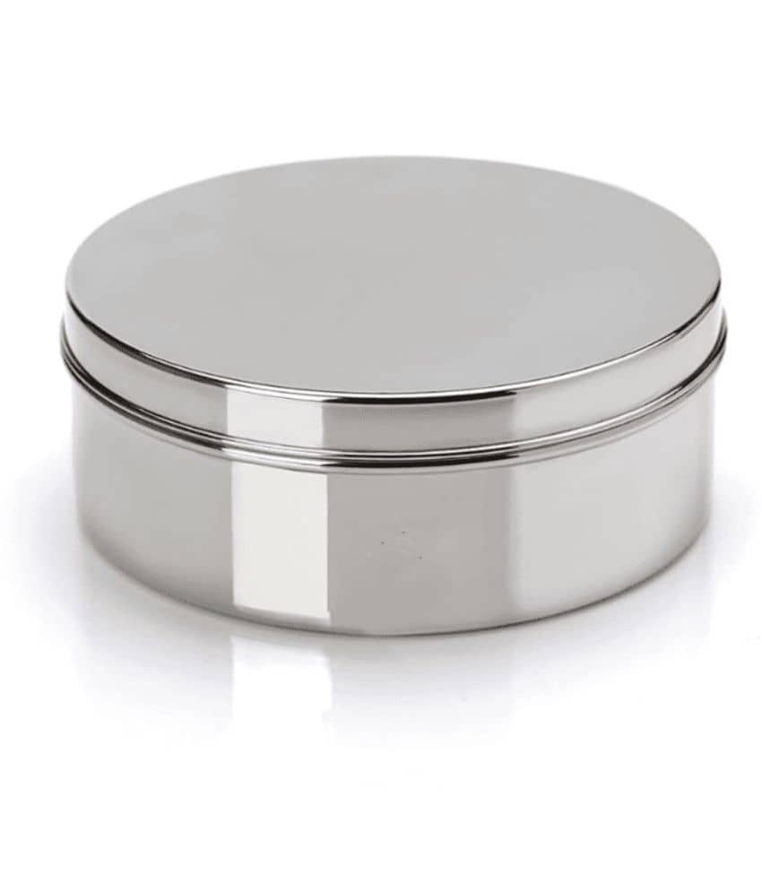 Visaxmi Steel Food Container Steel Silver Spice Container ( Set of 1 )