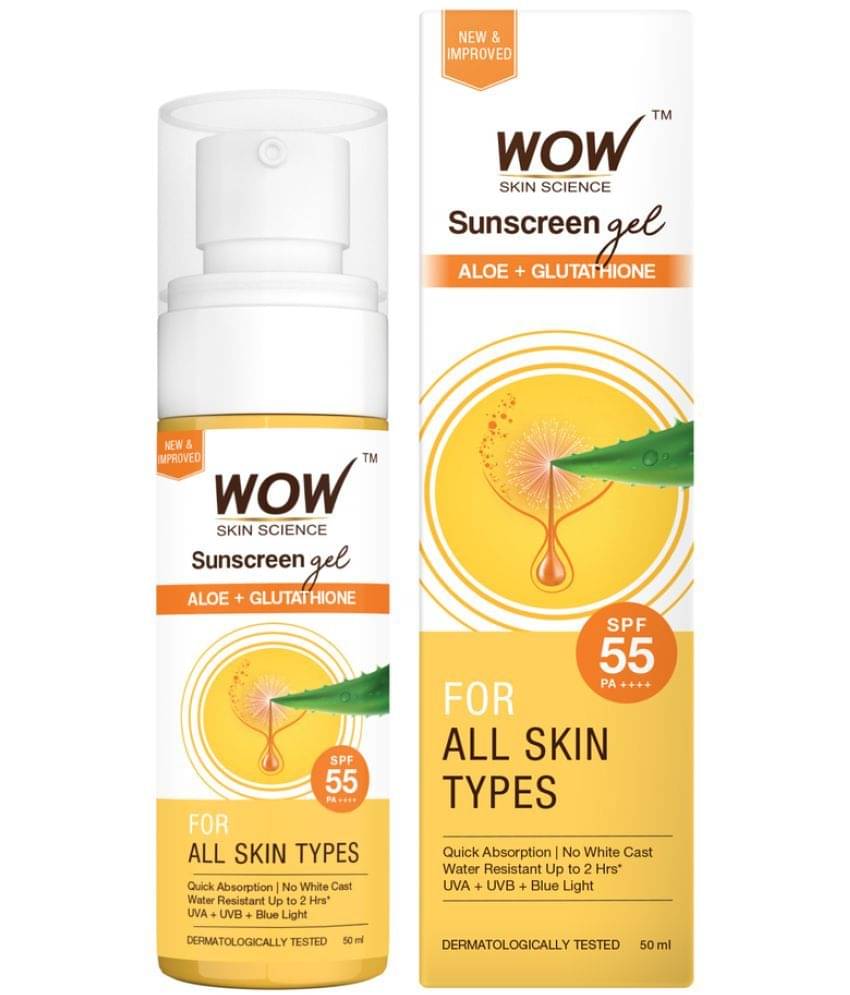     			WOW Skin Science SPF 55 Sunscreen Gel For All Skin Type ( Pack of 1 )