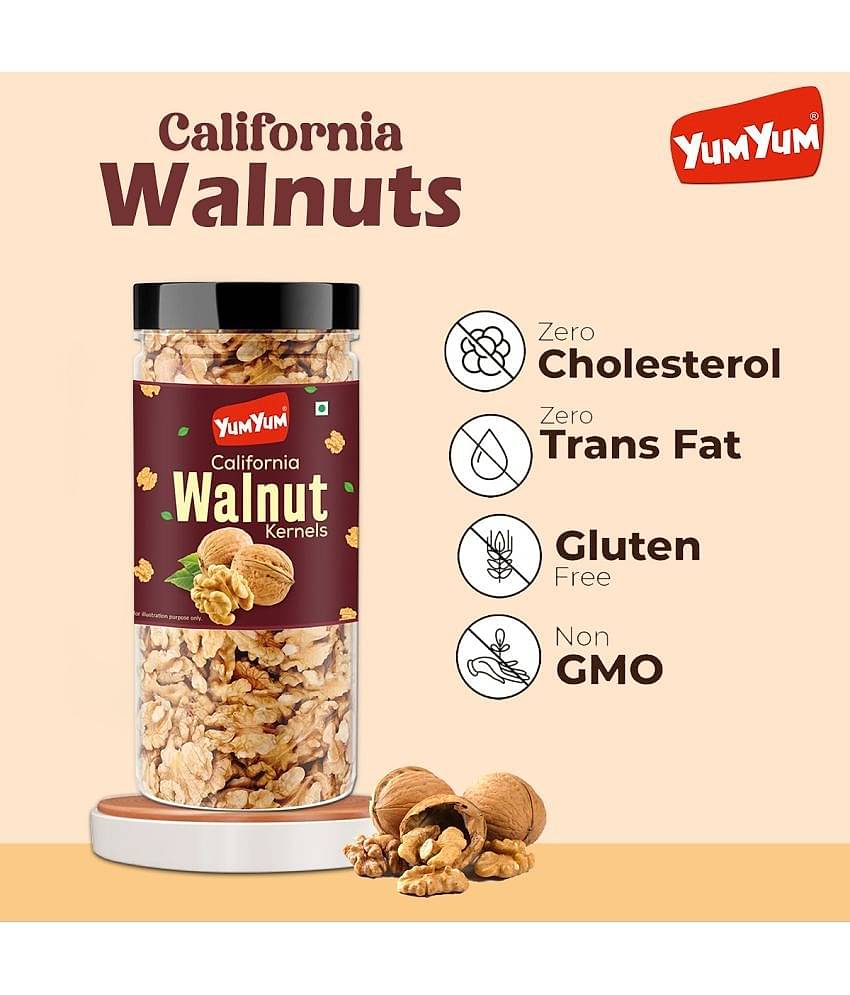 YUM YUM California Walnut Kernels 150g, Akhrot Giri Dry Fruits - Walnuts (150 g)
