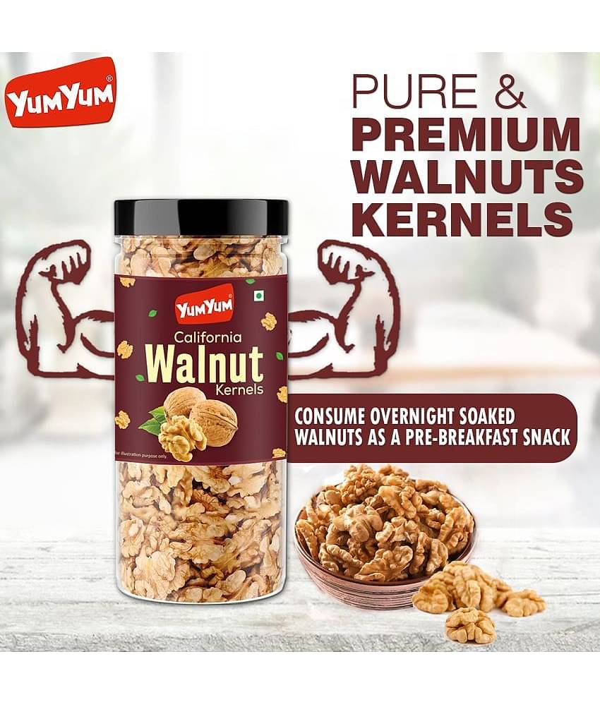 YUM YUM California Walnut Kernels 150g, Akhrot Giri Dry Fruits - Walnuts (150 g)