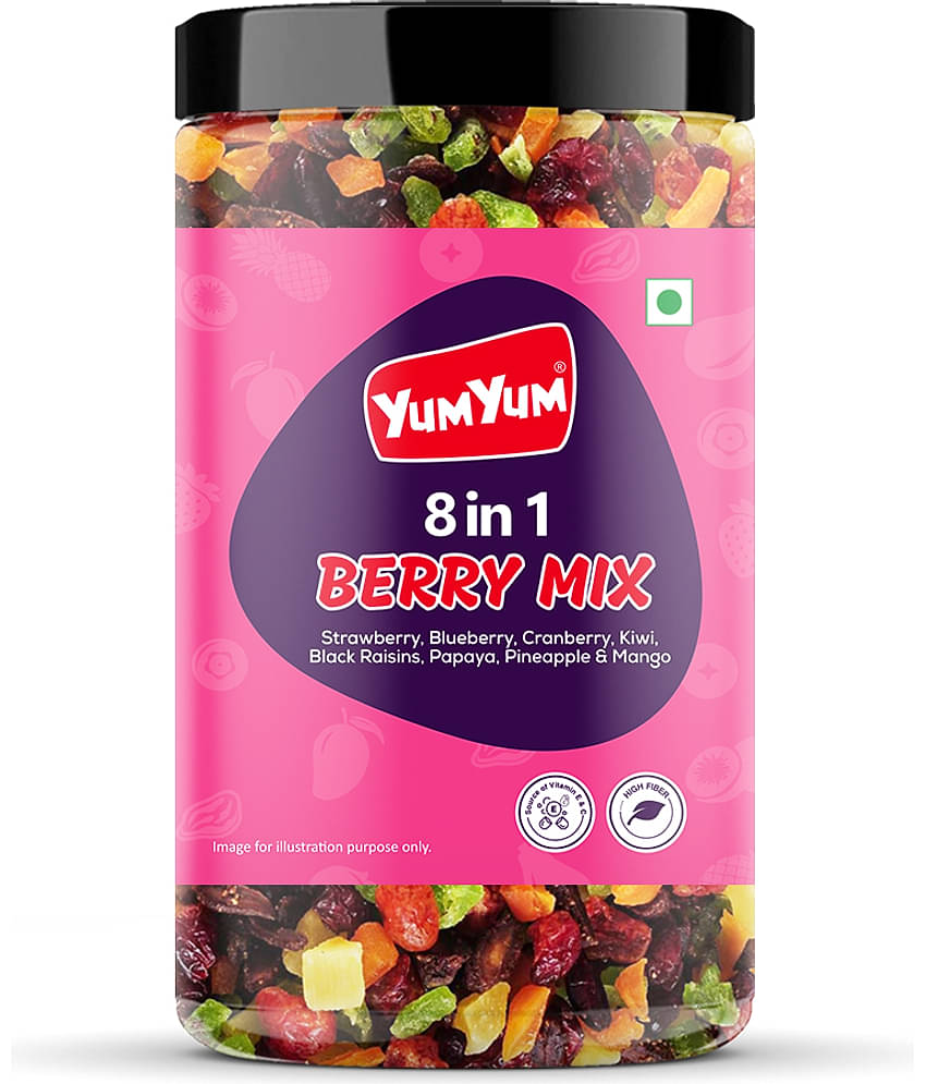 YUM YUM Dried Berry Mix 400g - Cranberries, Raisins, Strawberries, Kiwi, Papaya, Mango (400 g)