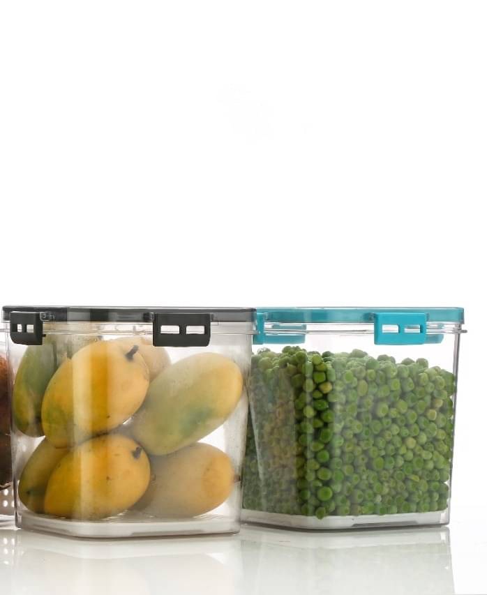     			Arni Time on Top Lid Plastic Multicolor Food Container ( Set of 2 )
