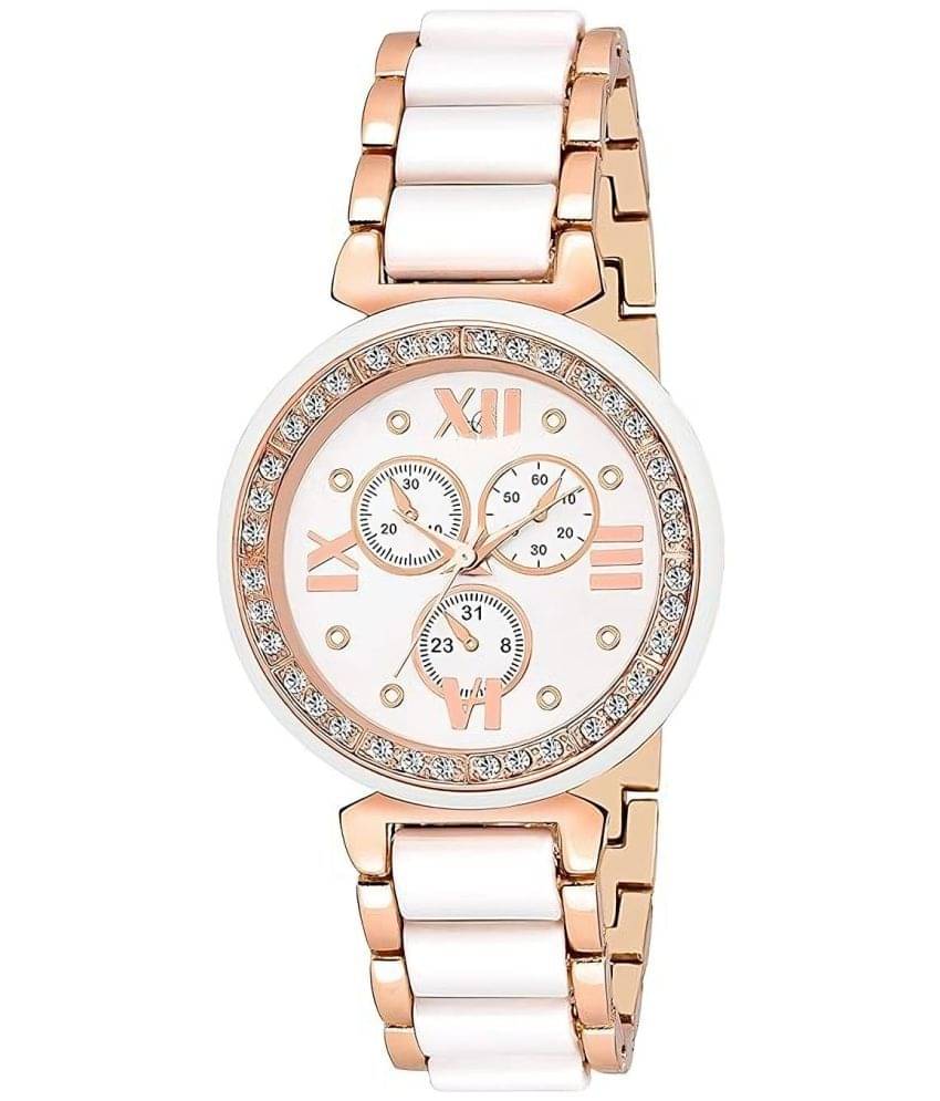     			DECLASSE White Metal Analog Womens Watch