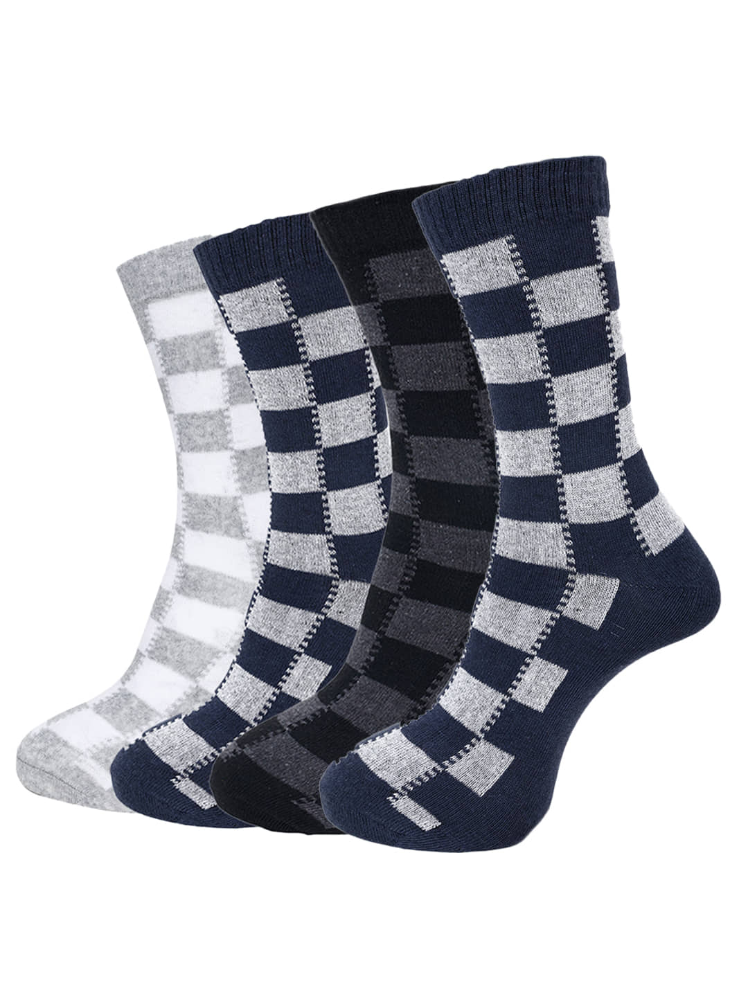 Dollar Cotton Blend Men's Checks Black Ankle Length Socks ( Pack of 4 ) - Socks | Buy online on ZillyBuy