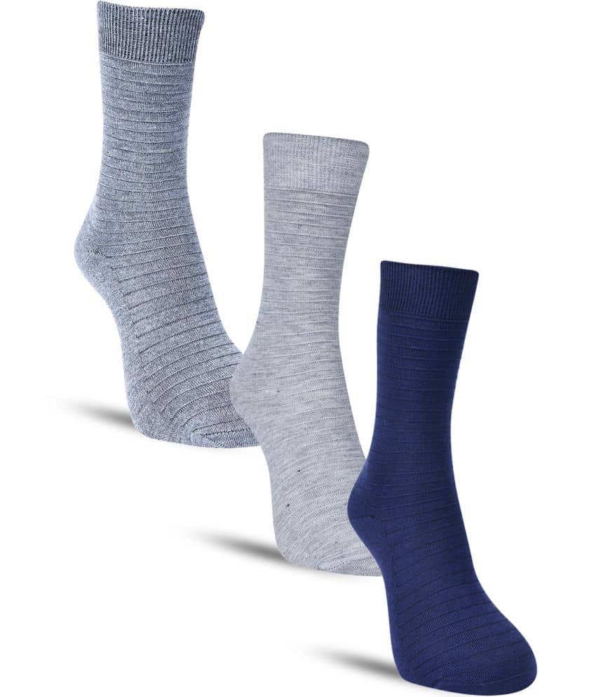 Dollar Cotton Blend Men's Self Design Blue Mid Length Socks ( Pack of 3 ) - Socks | Buy online on ZillyBuy
