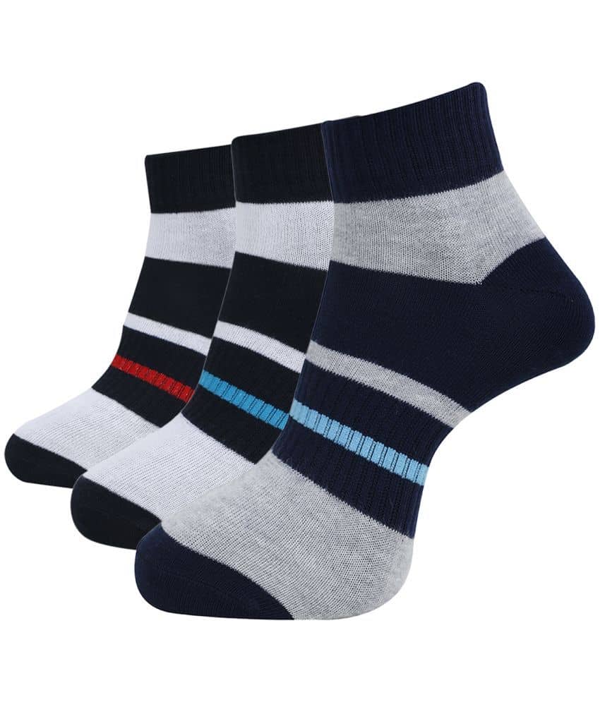 Dollar Cotton Blend Men's Striped Navy Blue Ankle Length Socks ( Pack of 6 ) - Socks | Buy online on ZillyBuy