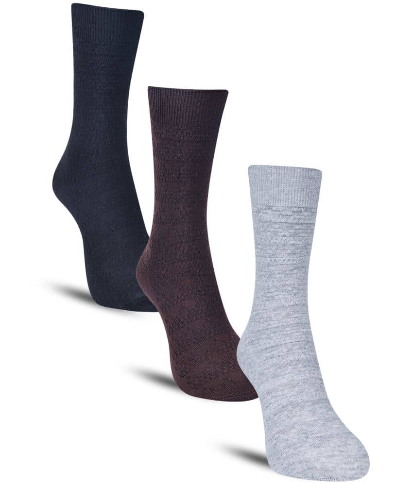 Dollar Cotton Blend Men's Self Design Light Grey Ankle Length Socks ( Pack of 3 ) - Socks | Buy online on ZillyBuy