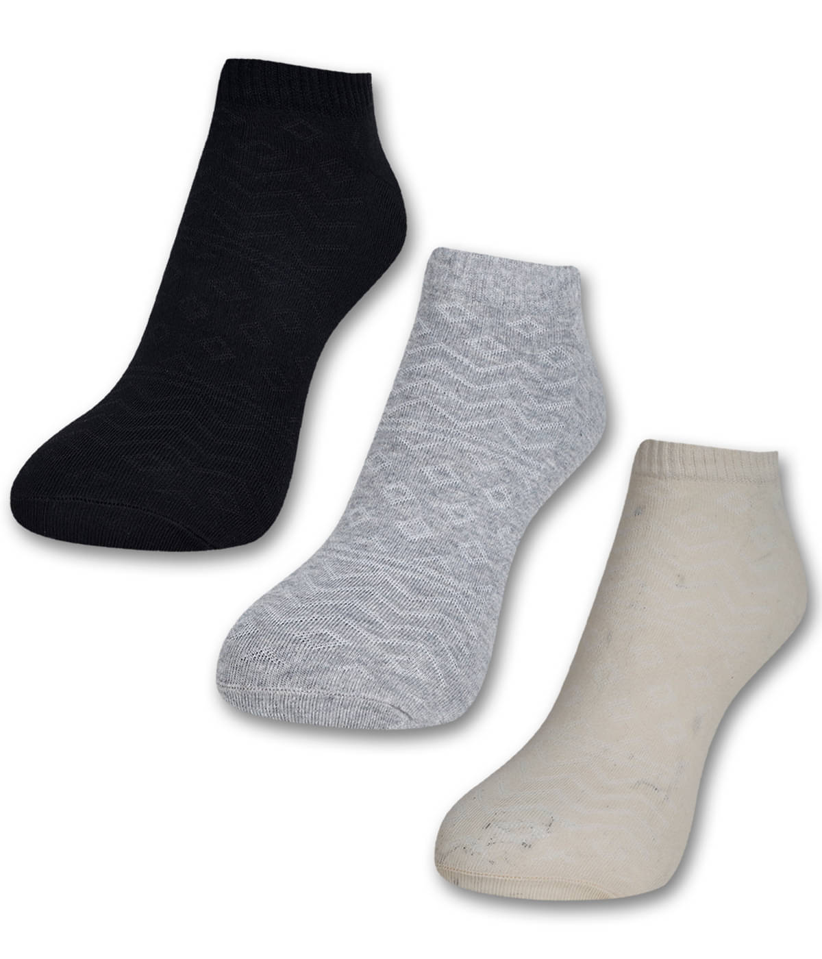     			Dollar Cotton Blend Men's Self Design Black Ankle Length Socks ( Pack of 3 )