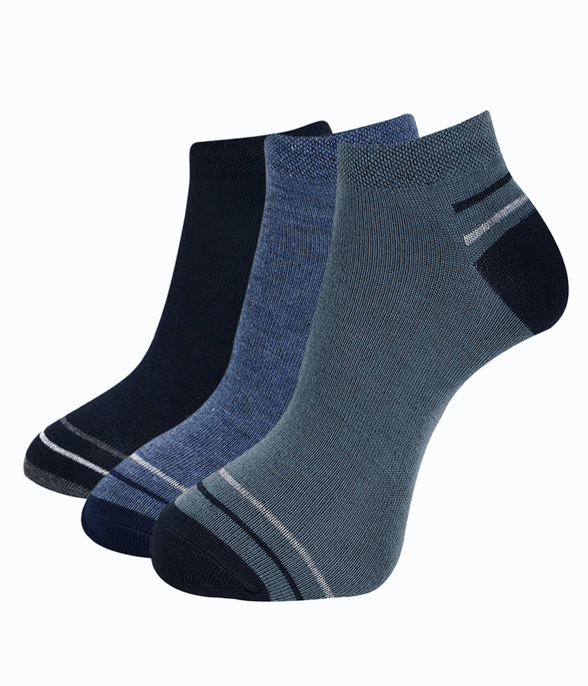 Dollar Cotton Blend Men's Colorblock Blue Ankle Length Socks ( Pack of 3 ) - Socks | Buy online on ZillyBuy