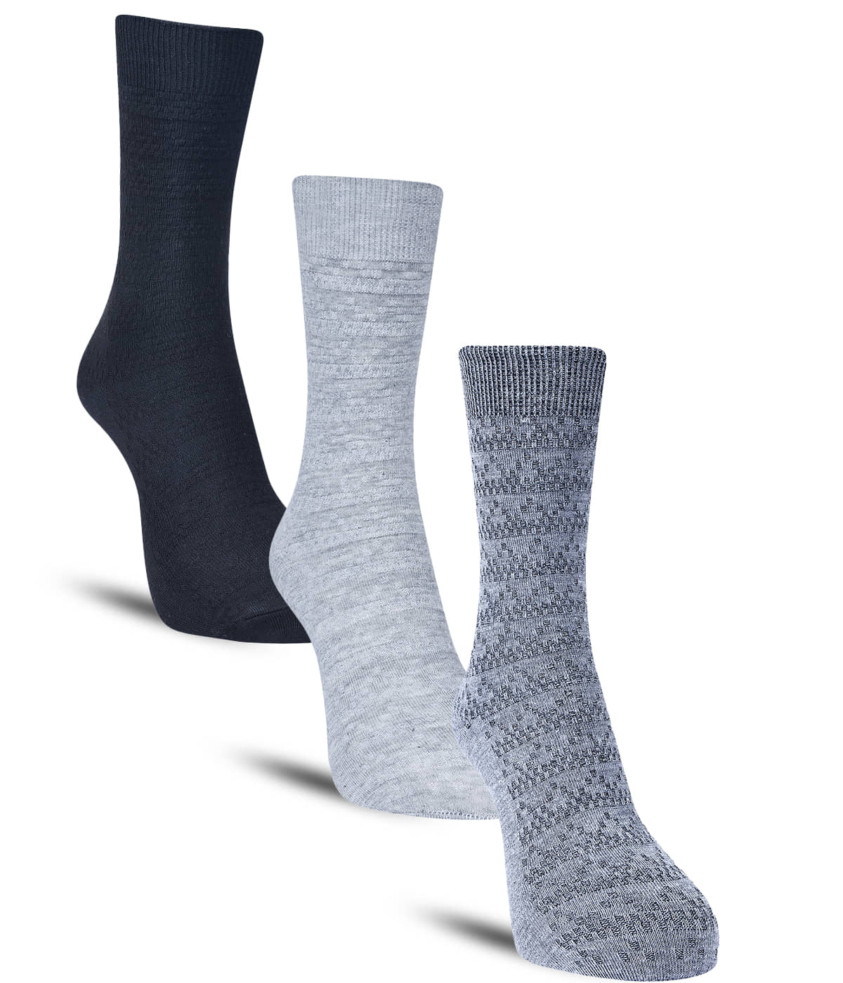 Dollar Cotton Blend Men's Self Design Dark Grey Ankle Length Socks ( Pack of 3 ) - Socks | Buy online on ZillyBuy