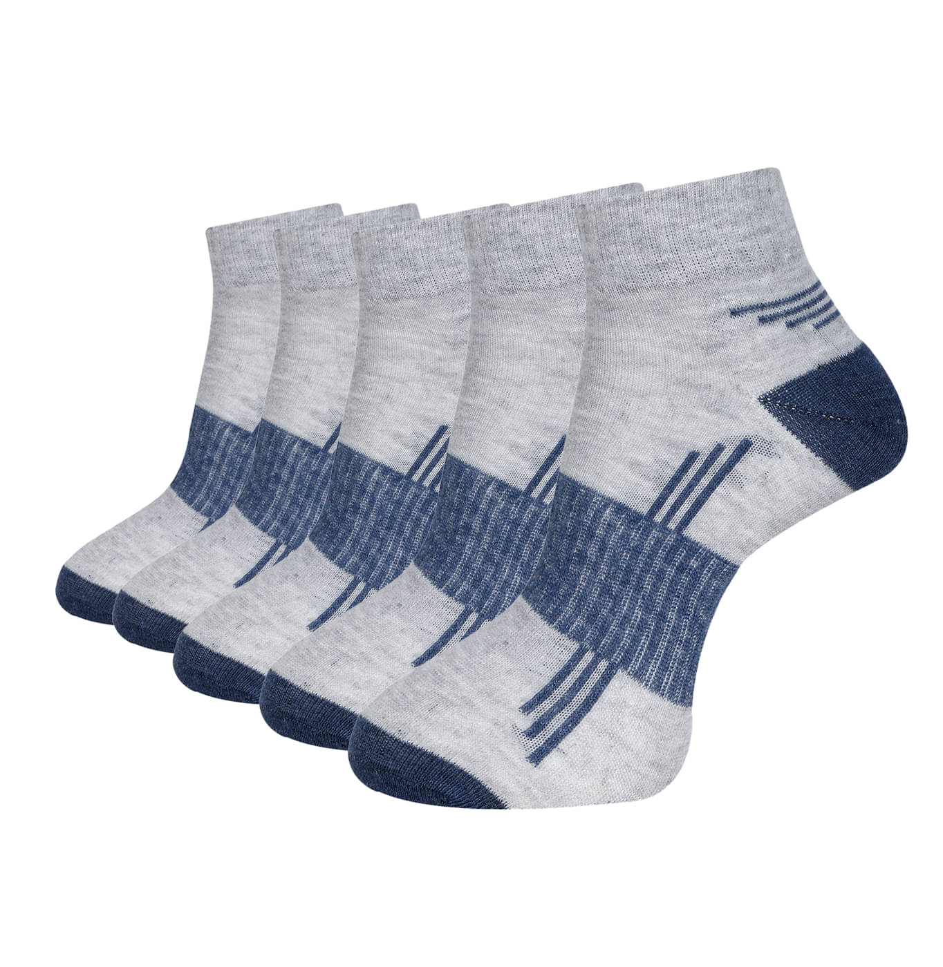     			Dollar Cotton Blend Men's Self Design Dark Grey Ankle Length Socks ( Pack of 3 )