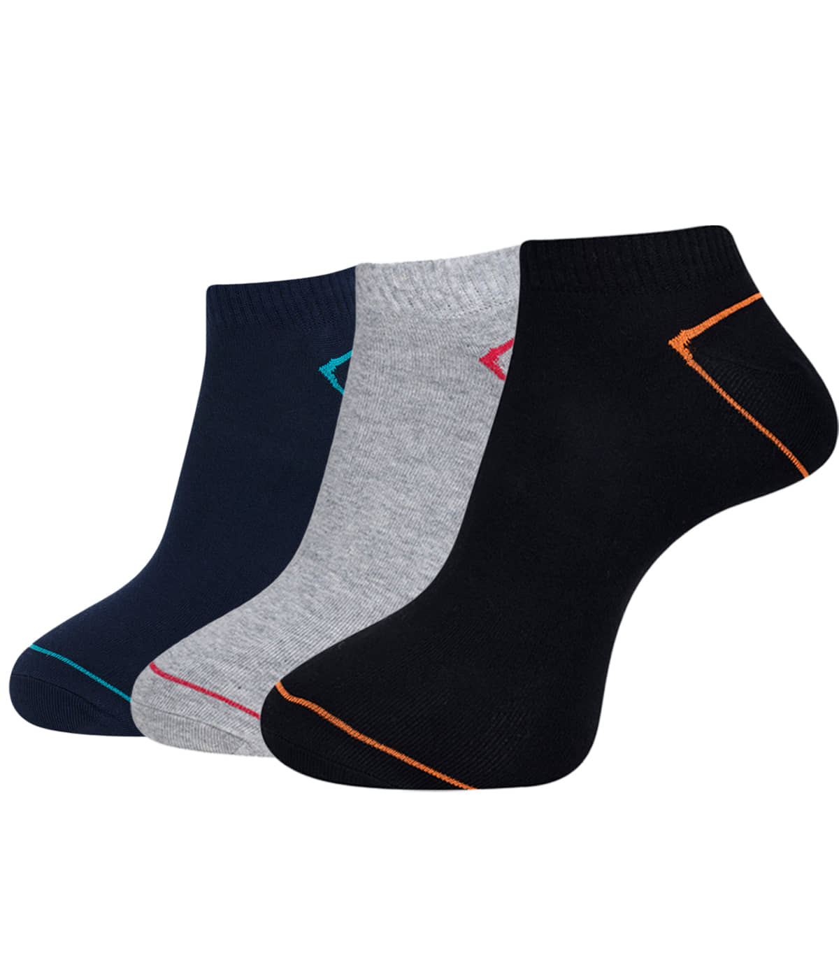 Dollar Cotton Blend Men's Striped Navy Blue Ankle Length Socks ( Pack of 3 ) - Socks | Buy online on ZillyBuy