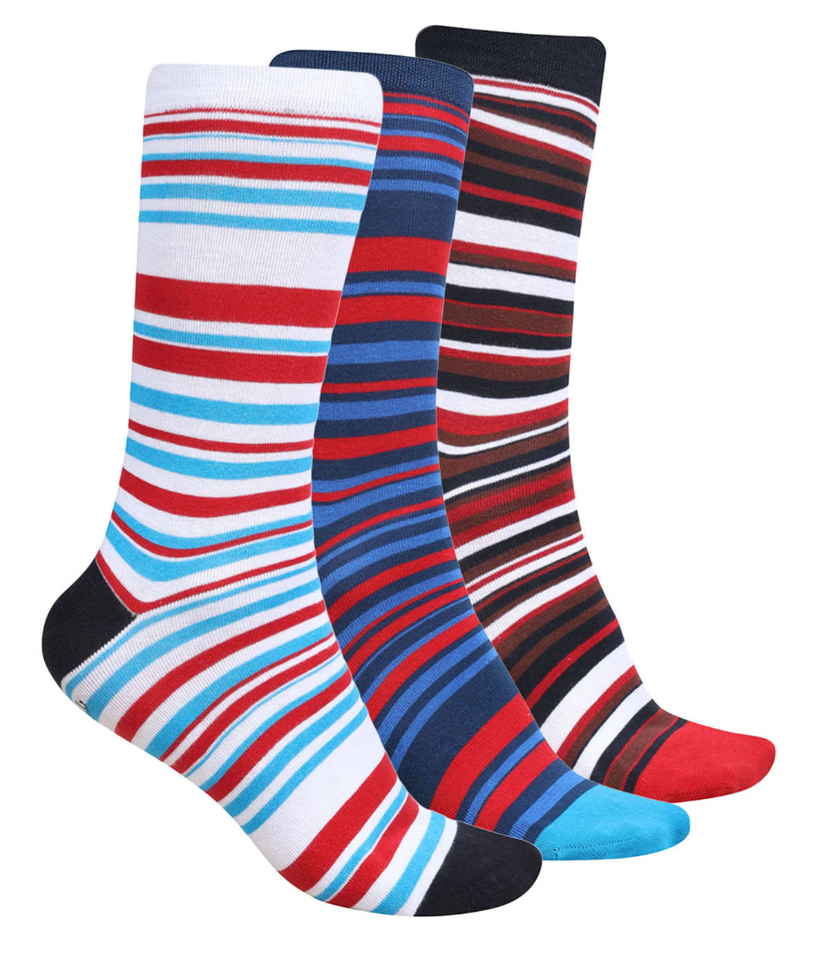     			Dollar Cotton Blend Men's Self Design Blue Ankle Length Socks ( Pack of 3 )