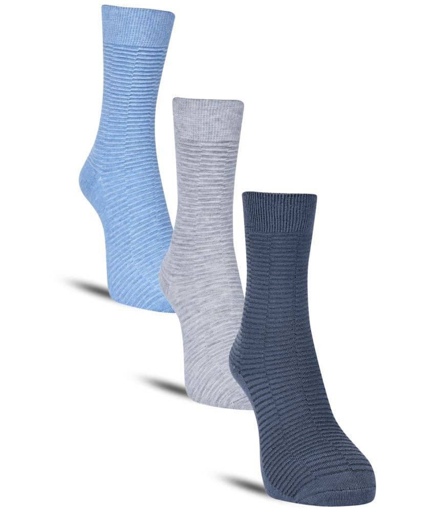 Dollar Cotton Blend Men's Self Design Blue Mid Length Socks ( Pack of 3 ) - Socks | Buy online on ZillyBuy