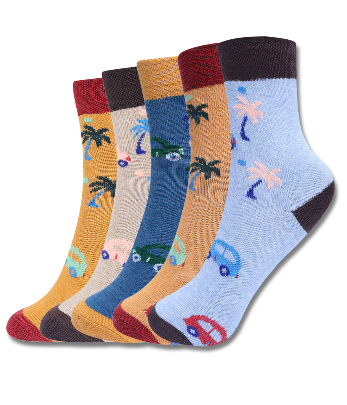     			Dollar Multicolor Cotton Blend Boy's Ankle Length Socks ( Pack of 5 )