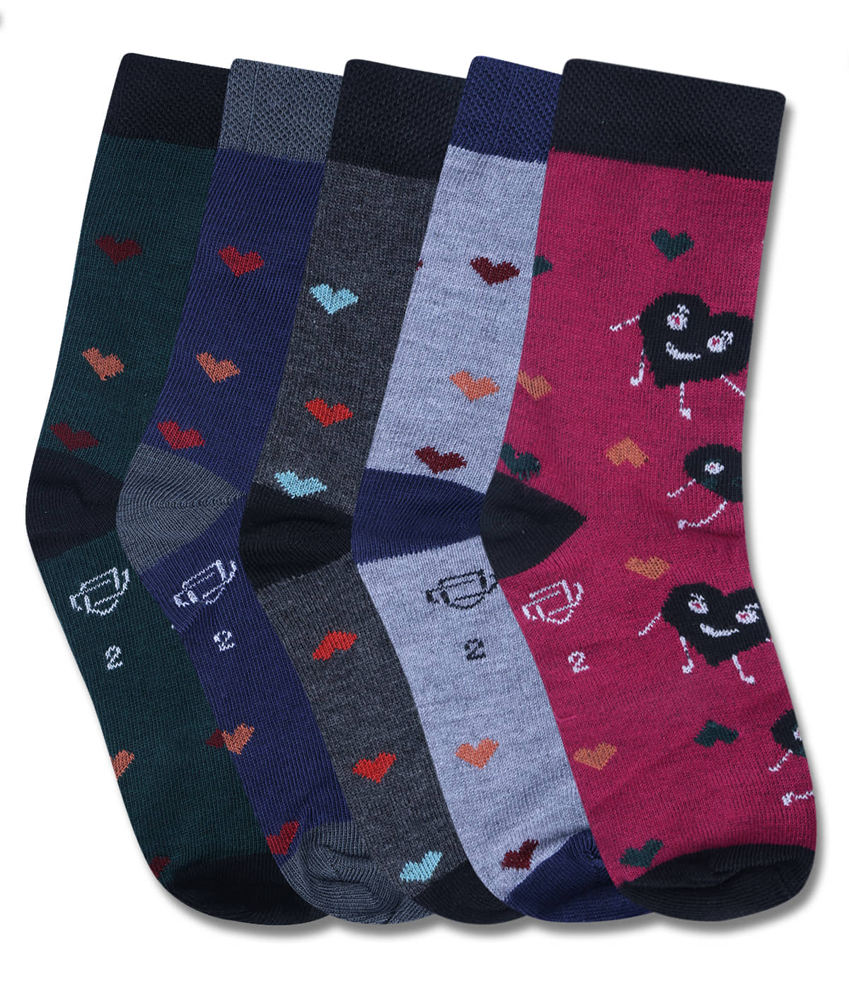 Dollar Multicolor Cotton Blend Boy's Ankle Length Socks ( Pack of 5 ) - Socks | Buy online on ZillyBuy