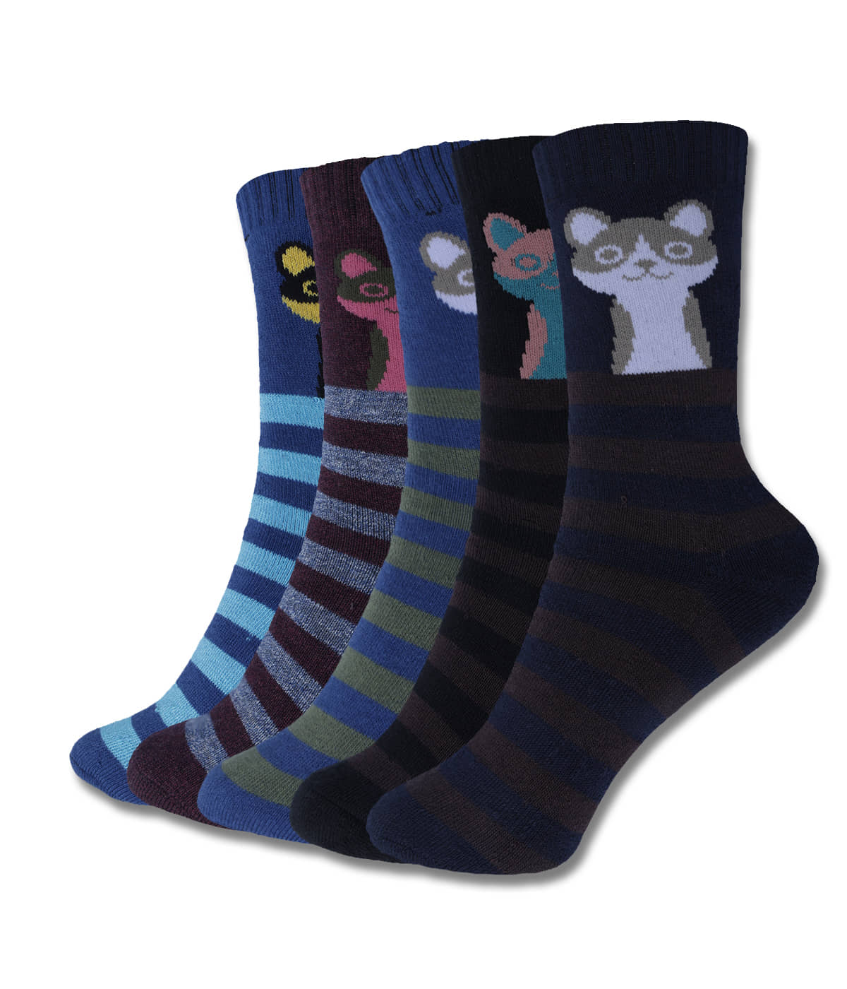 Dollar Multicolor Cotton Blend Boy's Full Length Socks ( Pack of 5 ) - Socks | Buy online on ZillyBuy