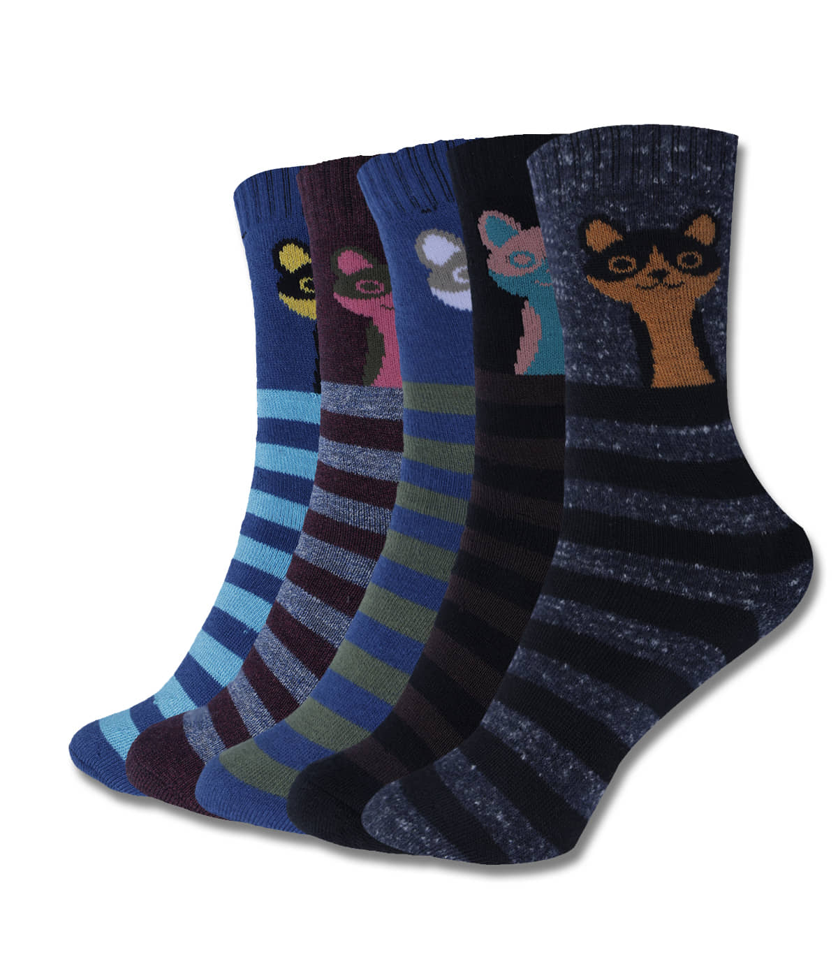Dollar Multicolor Cotton Blend Boy's Full Length Socks ( Pack of 5 ) - Socks | Buy online on ZillyBuy