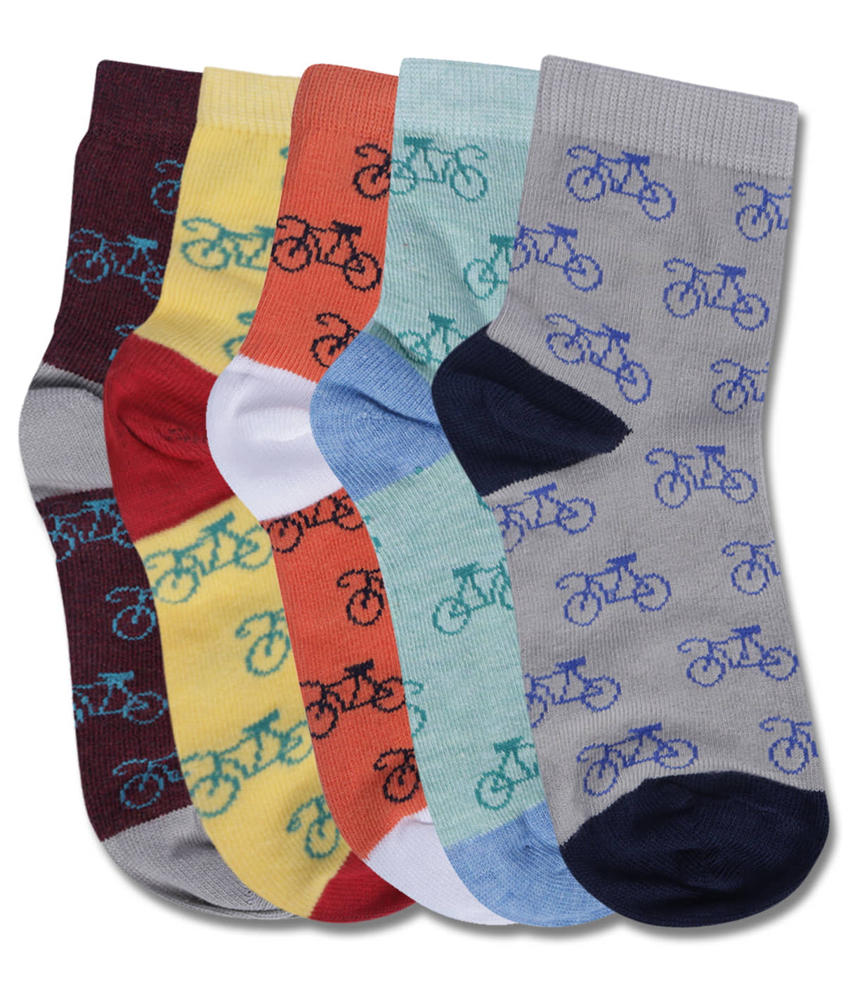 Dollar Multicolor Cotton Blend Boy's Ankle Length Socks ( Pack of 5 ) - Socks | Buy online on ZillyBuy
