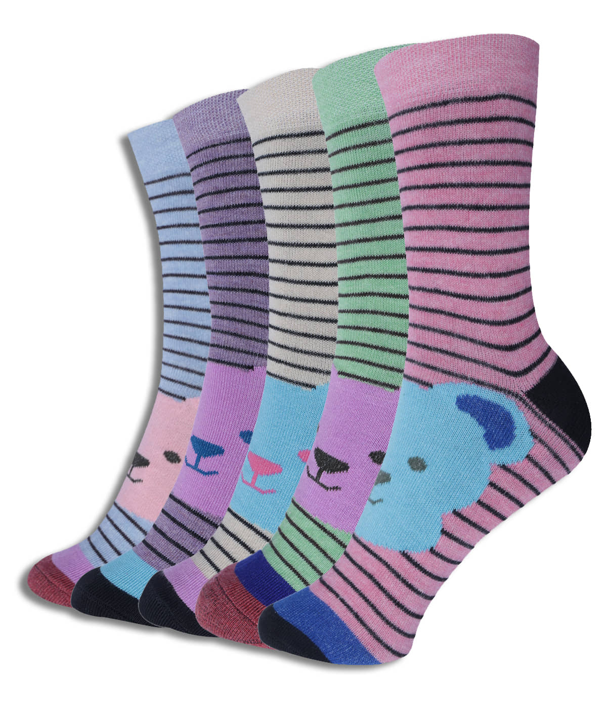 Dollar Multicolor Cotton Blend Boy's Full Length Socks ( Pack of 5 ) - Socks | Buy online on ZillyBuy