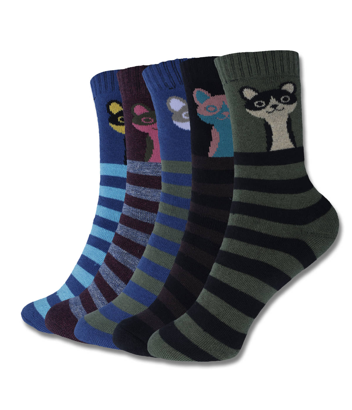 Dollar Multicolor Cotton Blend Boy's Full Length Socks ( Pack of 5 ) - Socks | Buy online on ZillyBuy