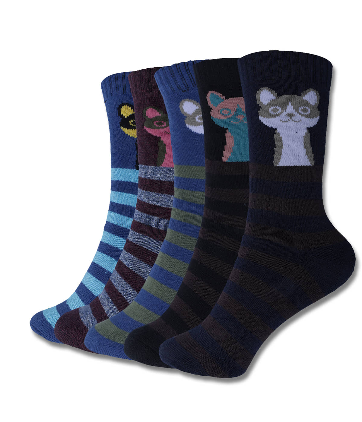 Dollar Multicolor Cotton Blend Boy's Full Length Socks ( Pack of 5 ) - Socks | Buy online on ZillyBuy
