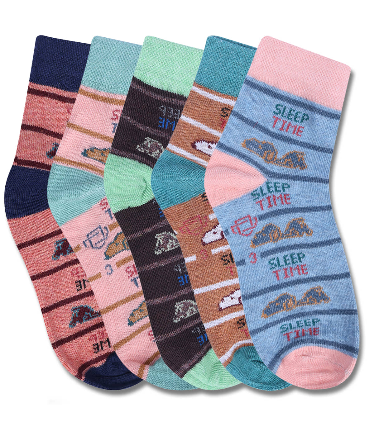 Dollar Multicolor Cotton Blend Boy's Ankle Length Socks ( Pack of 5 ) - Socks | Buy online on ZillyBuy
