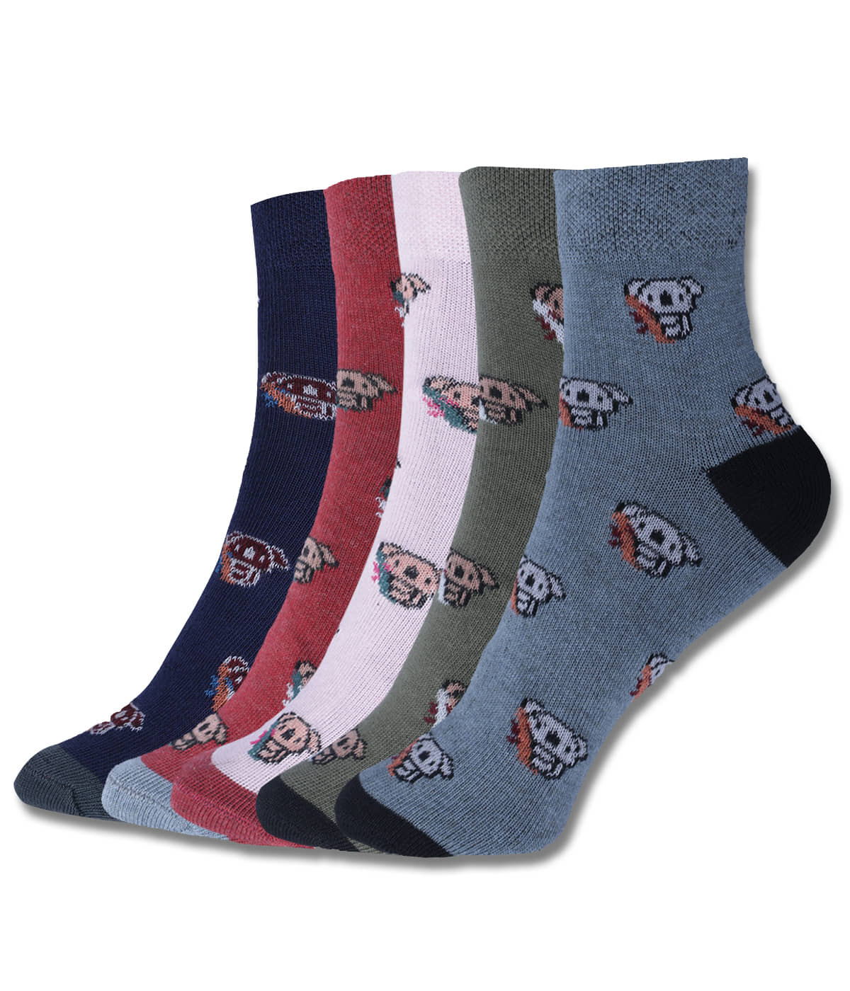 Dollar Multicolor Cotton Blend Boy's Full Length Socks ( Pack of 5 ) - Socks | Buy online on ZillyBuy