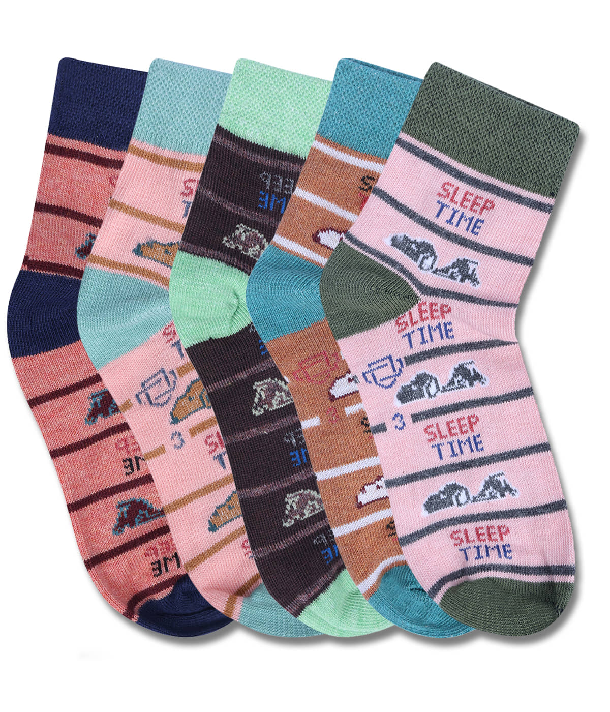 Dollar Multicolor Cotton Blend Boy's Ankle Length Socks ( Pack of 5 ) - Socks | Buy online on ZillyBuy
