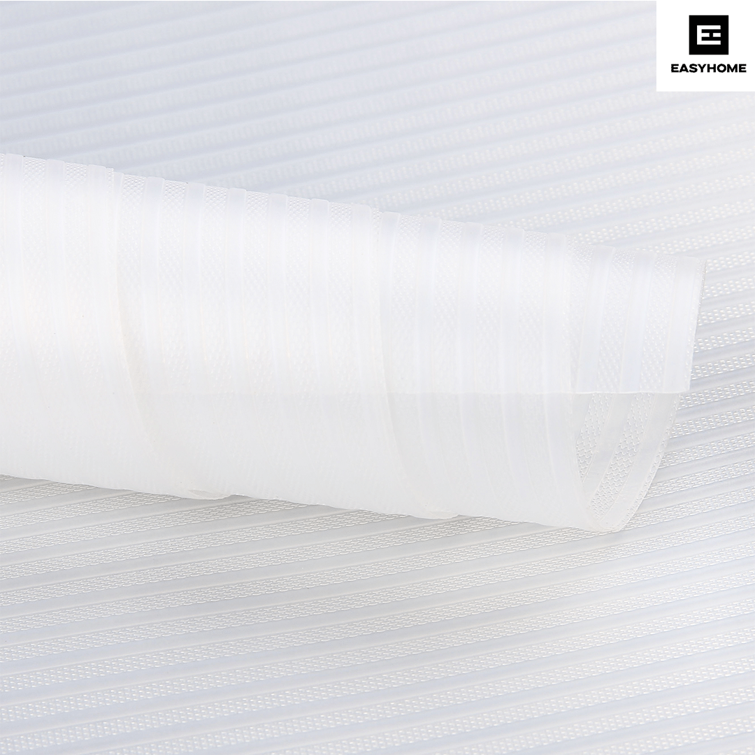     			EASYHOME Multipurpose 45cm x 10m Waterproof EVA Lines Anti Slip Mat for Kitchen, Bathroom Cabinet Kitchen Drawer Shelf Mats Liner Sheets Roll, Non-Slip Fridge Mat, Table Mat (45cmx10 Mtr Roll, Clear)