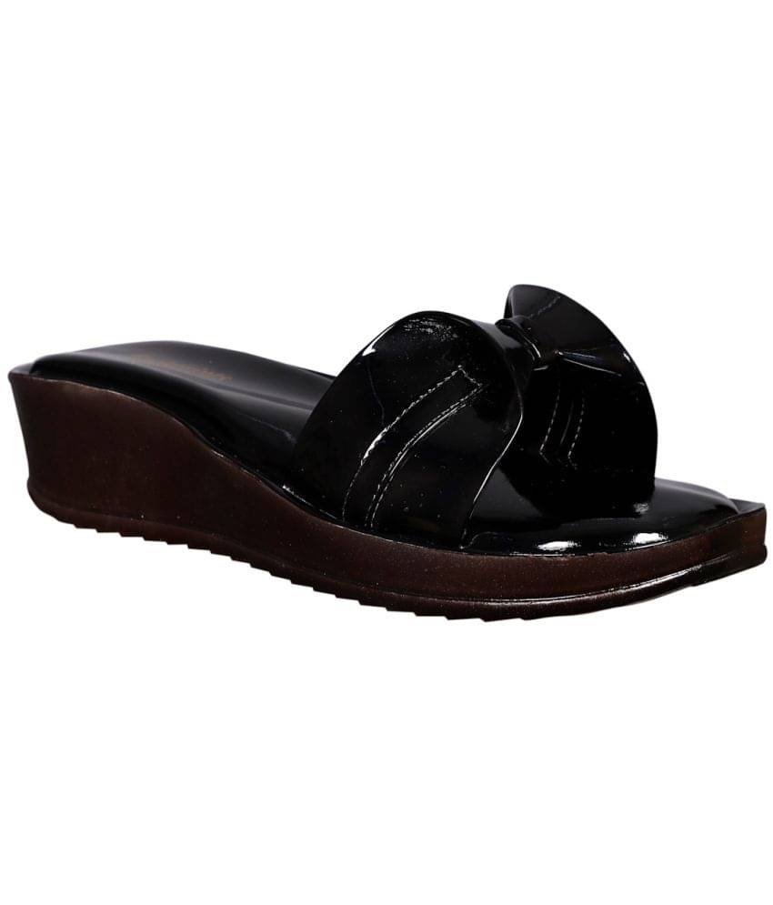 Footprints Black Women's Slip On Heels Footprints Black Women's Slip On Heels