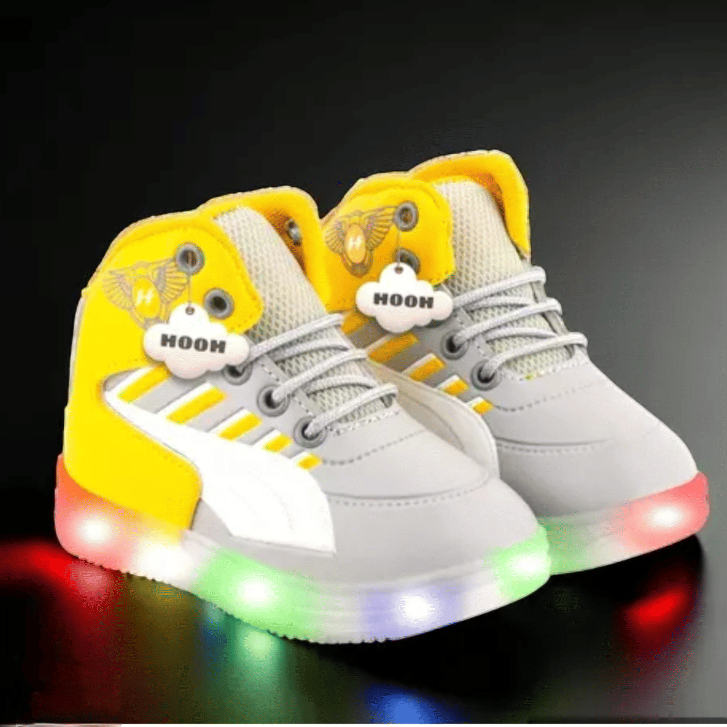     			GLOBIN - Yellow Boy's LED Shoes ( 1 Pair )