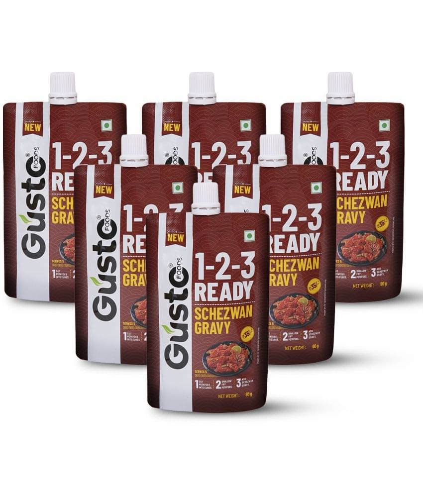 Gusto Foods Instant Schezwan Gravy 480 gm Pack of 6 Gusto Foods Instant Schezwan Gravy 480 gm Pack of 6