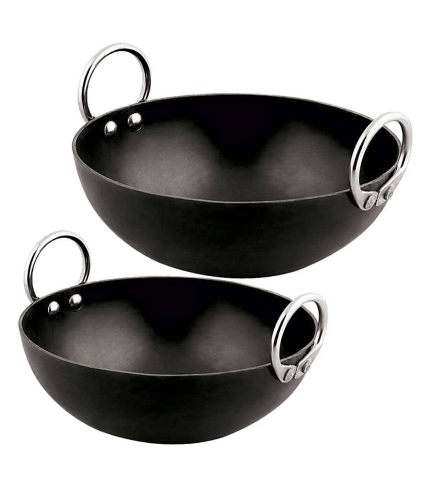 Veer Iron Deep Kadhai 2 mm ( 2 ) L - Cookware | Buy online on ZillyBuy