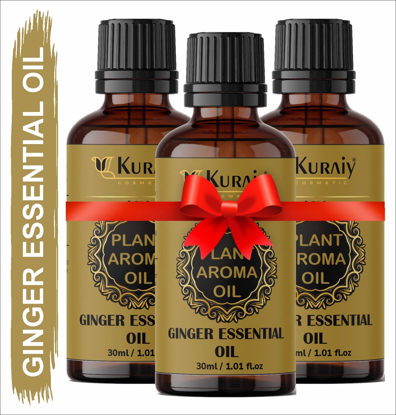 KURAIY Ginger Slimming Essential Oil Lifting Firming Hip Lift Up Fat Burner Pack of 3 KURAIY Ginger Slimming Essential Oil Lifting Firming Hip Lift Up Fat Burner Pack of 3