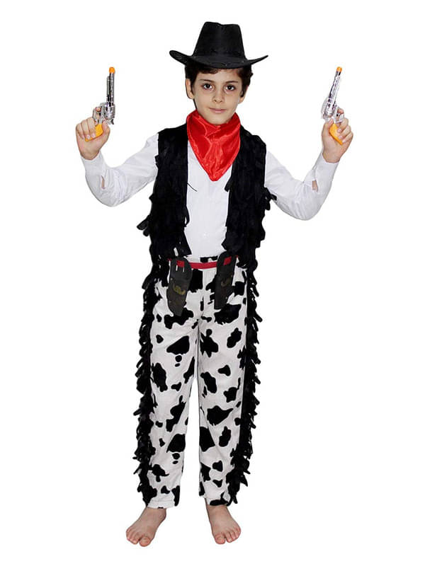     			Kaku Fancy Dresses Cow Boy Costume/Horse Riding Costume - for Boys, Multicolor, 14-17 Years