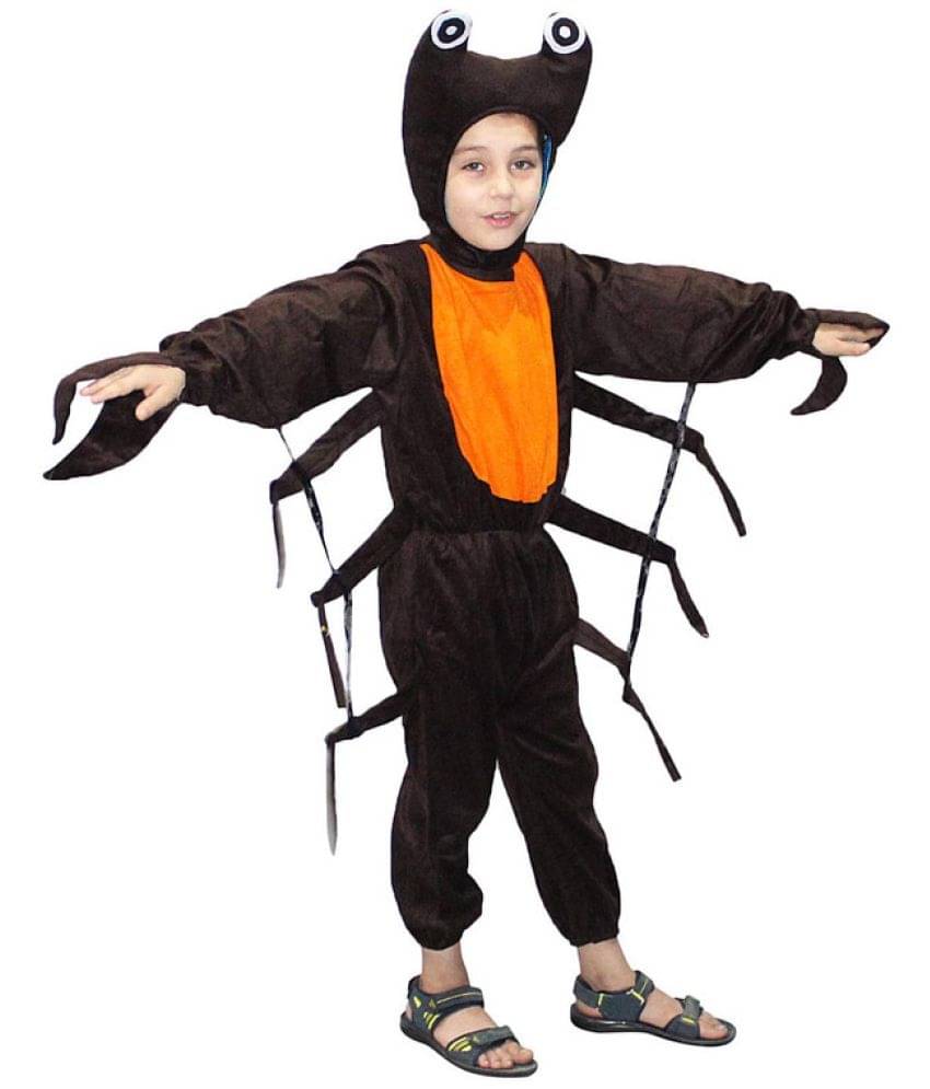     			Kaku Fancy Dresses Crab Fancy Dress/Insect Costume For Kids/Lobster Costume -Brown, 3-4 Years, For Boys